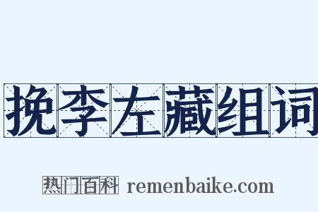挽李左藏组词是什么意思的图片